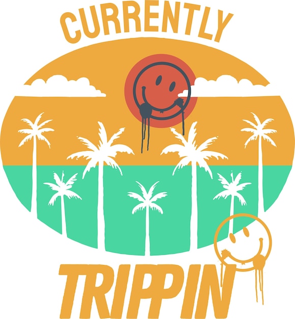 Diseño de camiseta Trippin