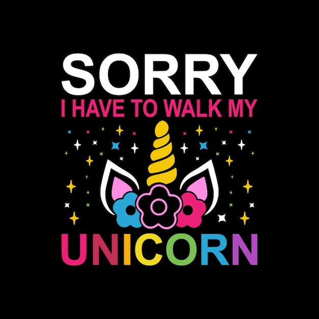 Diseño de camiseta de unicornio Unicornio lindo con el signo del unicornio