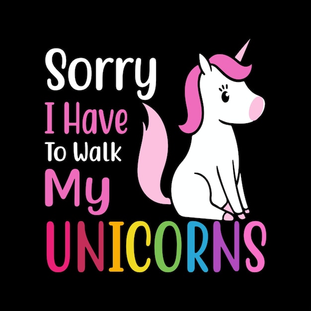 Diseño de camiseta de unicornio Unicornio lindo con el signo del unicornio