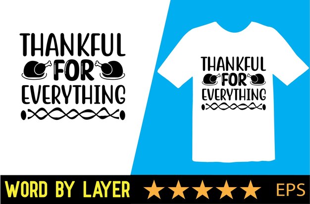Diseño de camiseta de vector de acción de gracias