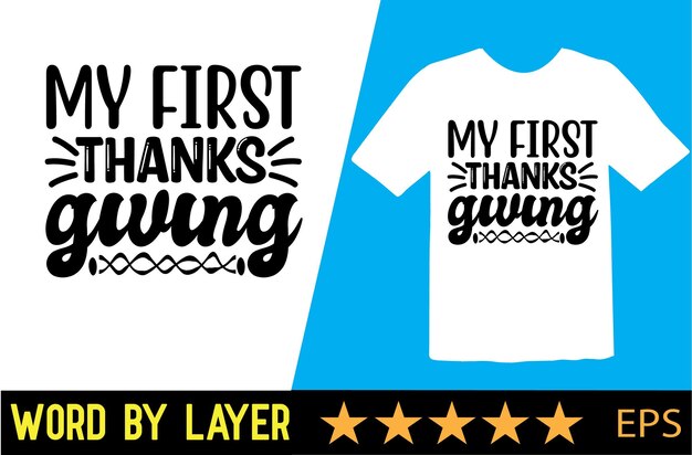 Diseño de camiseta de vector de acción de gracias