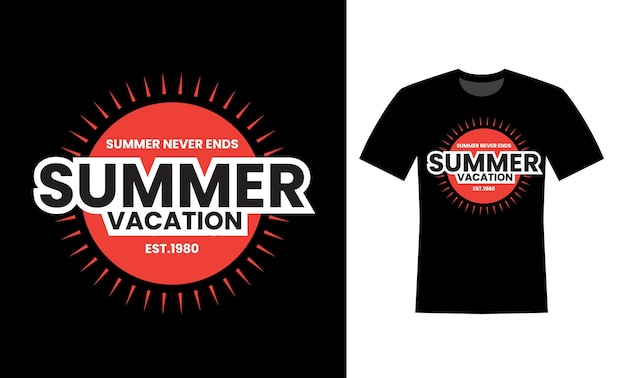 Diseño de camiseta de vector de arte de ilustración de vacaciones de verano