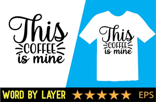 Diseño de camiseta de vector de café