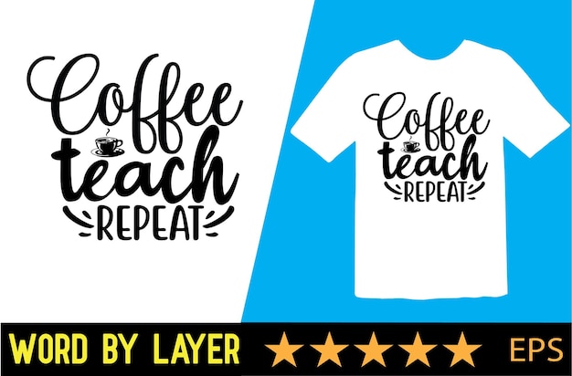 Diseño de camiseta de vector de café