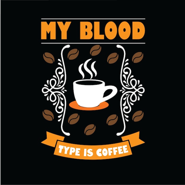 Diseño de camiseta de vector de café