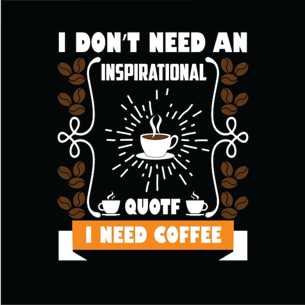 Diseño de camiseta de vector de café