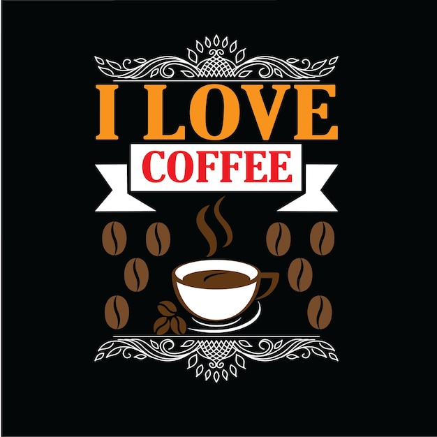 Diseño de camiseta de vector de café