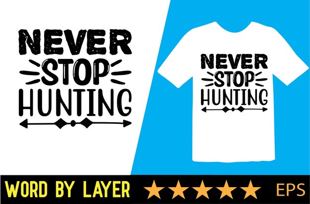 Diseño de camiseta de vector de caza
