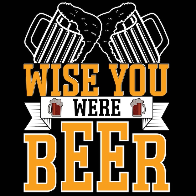 Diseño de camiseta de vector de cerveza