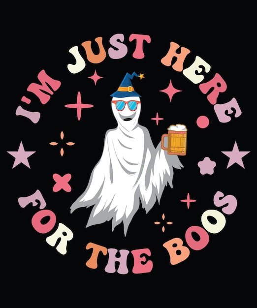 Diseño de camiseta de vector divertido de Halloween