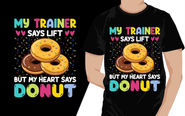 Diseño de camiseta de vector donut