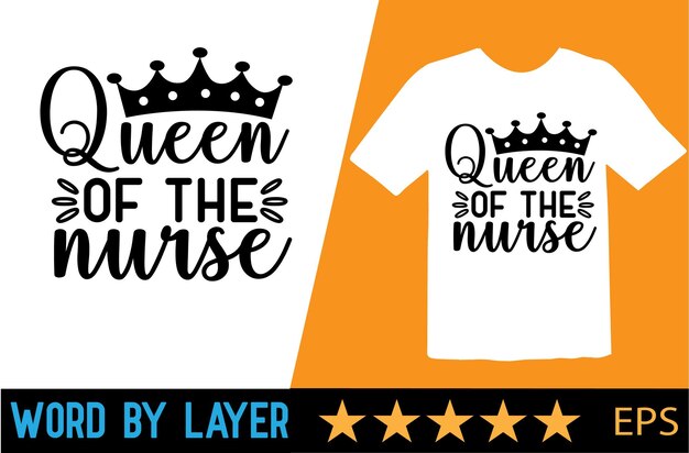 Diseño de camiseta de vector de enfermera