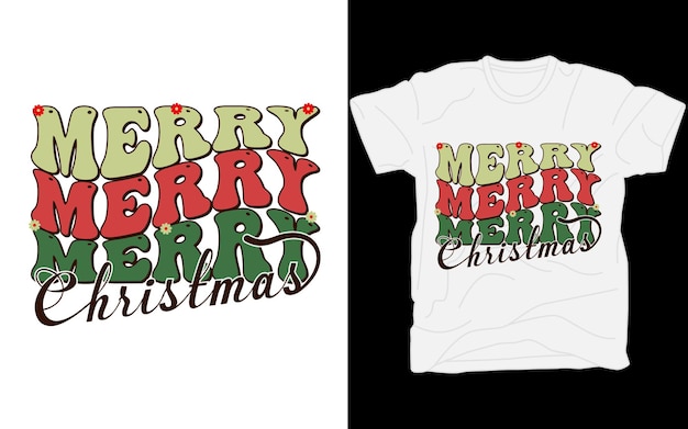 Diseño de camiseta Vector de Feliz Navidad