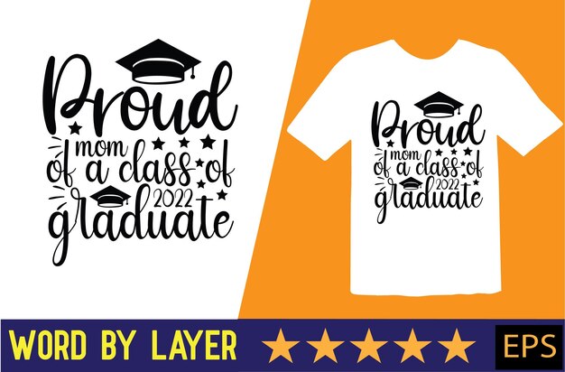 Vector diseño de camiseta de vector de graduación