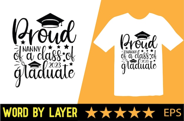 Diseño de camiseta de vector de graduación