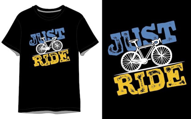 Vector diseño de camiseta de vector just ride