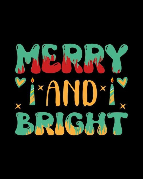 Diseño de camiseta Vector Merry Christmas Groovy