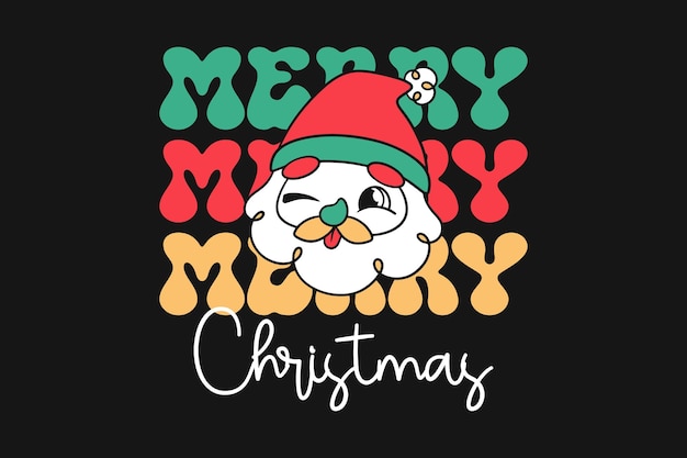 Diseño de camiseta de vector de navidad