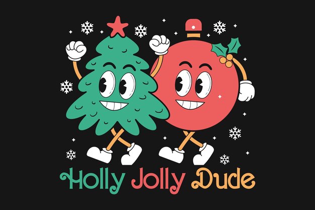 Diseño de camiseta de vector de navidad