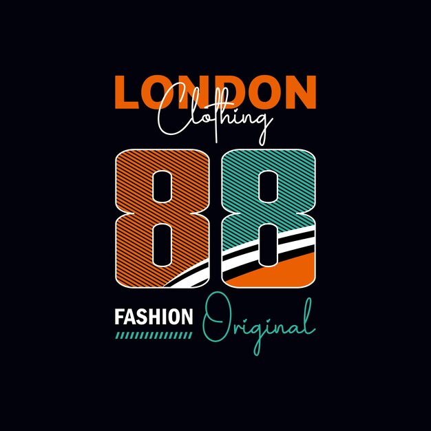 Diseño de camiseta de vector original de moda de ropa de londres