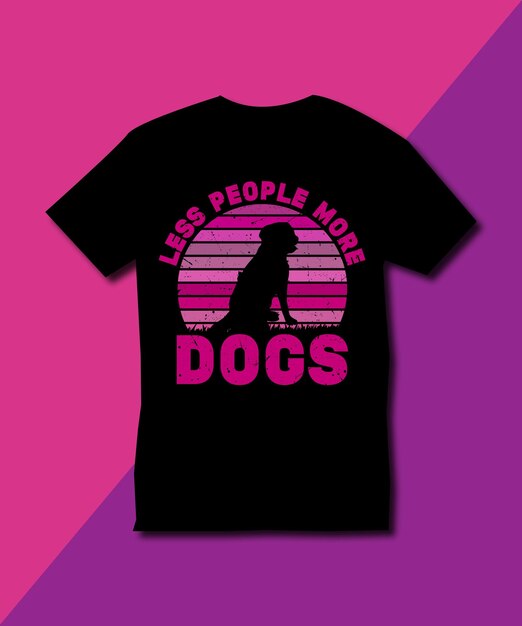 Diseño de camiseta de vector de perro