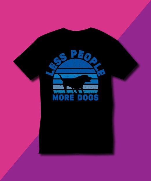 Diseño de camiseta de vector de perro