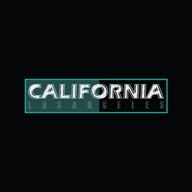 Diseño de camiseta de vector de tipografía de California