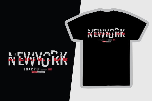 Diseño de camiseta de vector de tipografía de ciudad de nueva york listo para imprimir