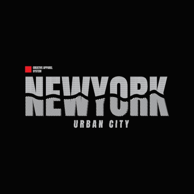 Diseño de camiseta de vector de tipografía de ciudad de nueva york