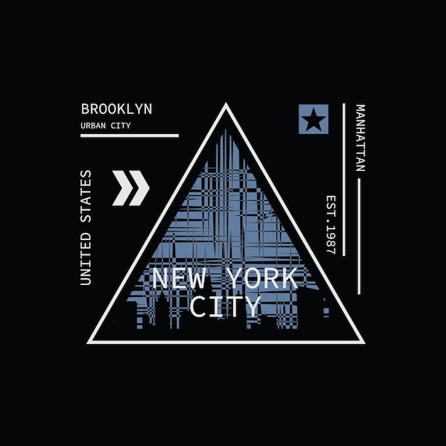 Diseño de camiseta de vector de tipografía de ciudad de nueva york