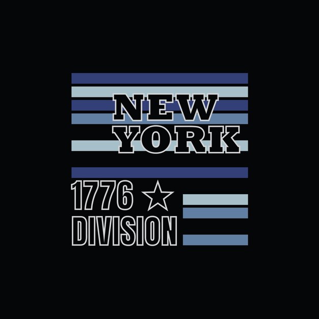 Diseño de camiseta de vector de tipografía de ciudad de nueva york