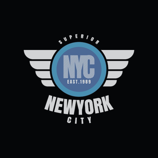 Diseño de camiseta de vector de tipografía de ilustración de ciudad de nueva york