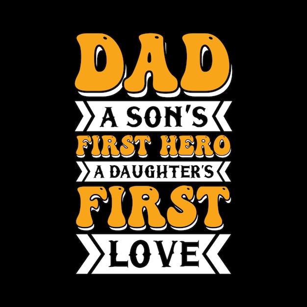 Diseño de camiseta de vector de tipografía de padre