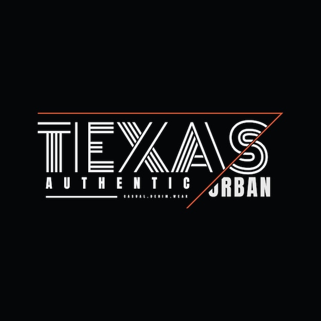 Diseño de camiseta de vector de tipografía de texas