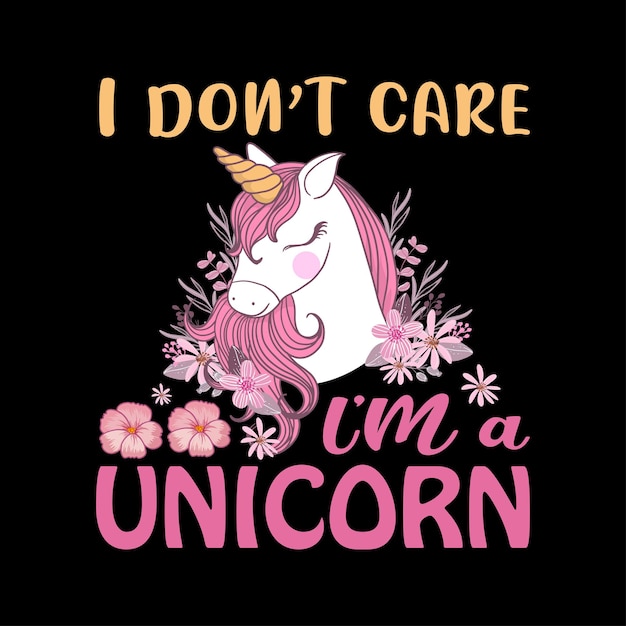 Diseño de camiseta de vector de unicornio