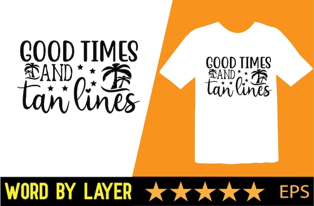 Diseño de camiseta de vector de verano