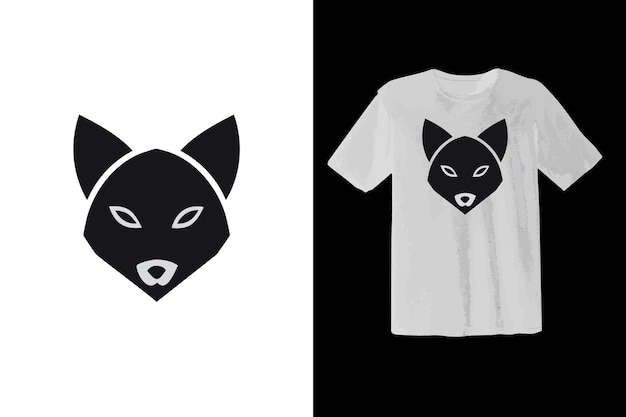 un diseño de camiseta de vector de zorro