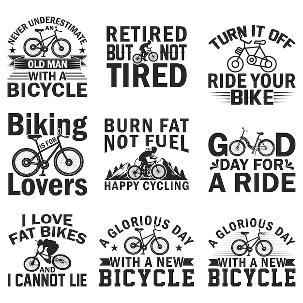 Diseño de camiseta vectorial de bicicleta.