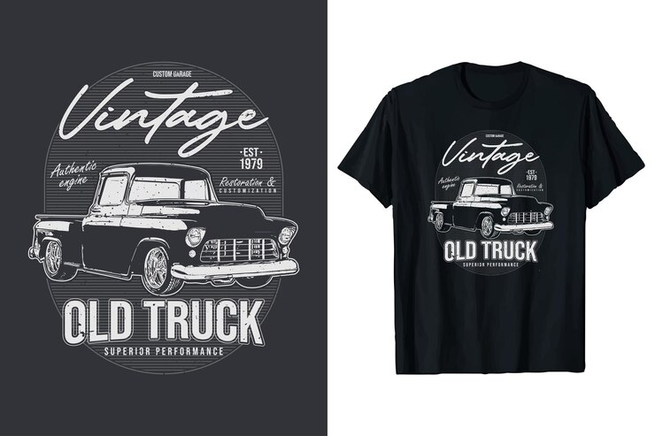Diseño de camiseta vectorial de camión viejo vintage americano Camiones antiguos Camiseta clásica retro de camión chevy