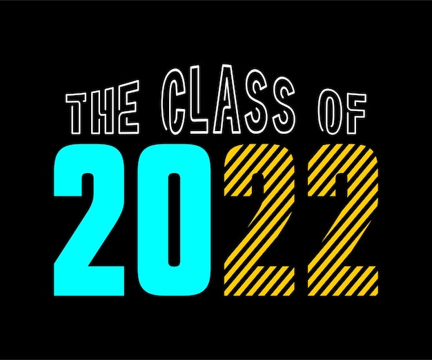 El diseño de la camiseta vectorial Class of 2022 también se puede usar para sombreros, etc.