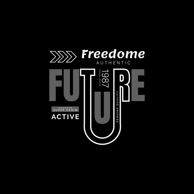 diseño de camiseta vectorial gráfico abstracto de letras futuras