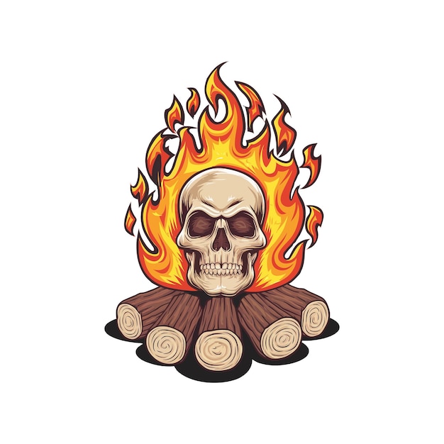 Diseño de camiseta vectorial gráfico de la calavera