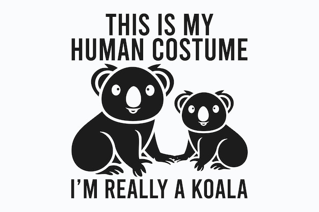 Diseño de camiseta vectorial de koalas