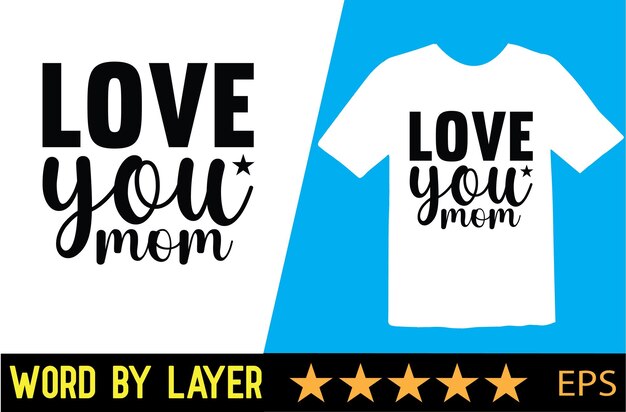 Diseño de camiseta vectorial de mamá