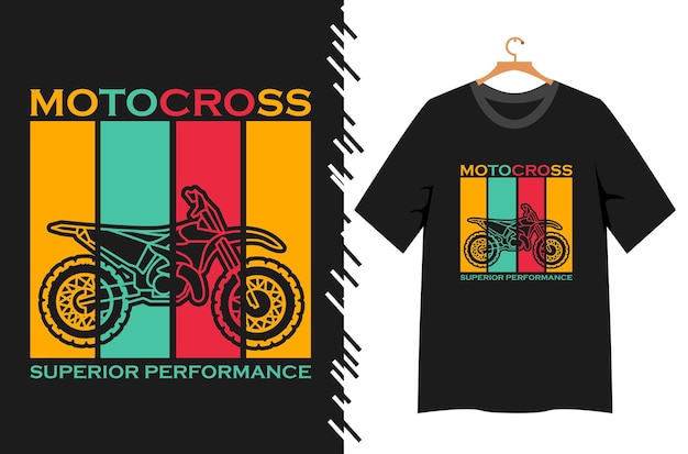 diseño de camiseta vectorial de motocross
