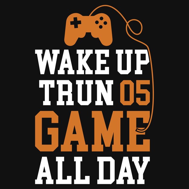 Diseño de camiseta vectorial premium para juegos