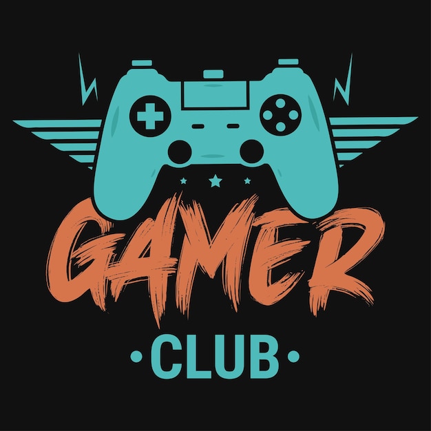 Diseño de camiseta vectorial premium para juegos