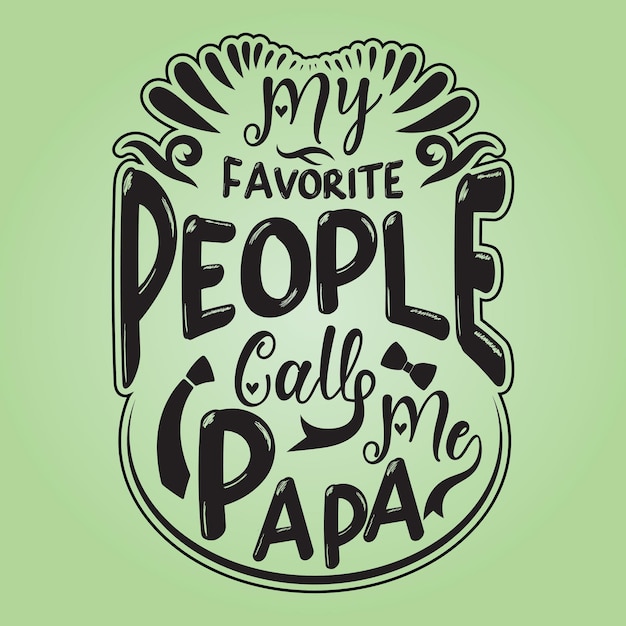 Diseño de camiseta vectorial de tipografía del día del padre