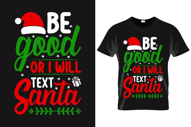 Diseño de camiseta vectorial de tipografía navideña Elementos tipográficos vectoriales navideños