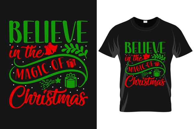 Diseño de camiseta vectorial de tipografía navideña Elementos tipográficos vectoriales navideños